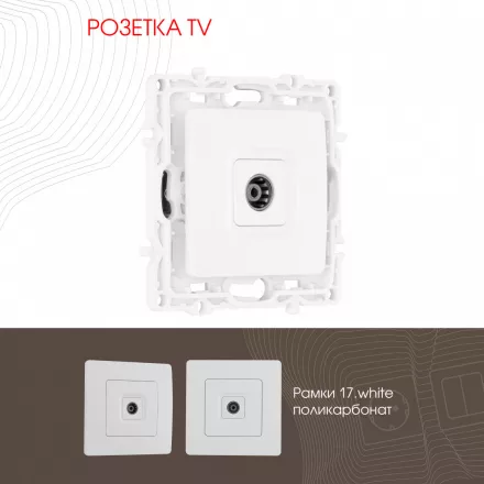 Розетка TV 217.43-1.white