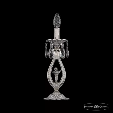 Настольная лампа с хрусталем 71400L/1-33 NW FA10S Bohemia Ivele Crystal